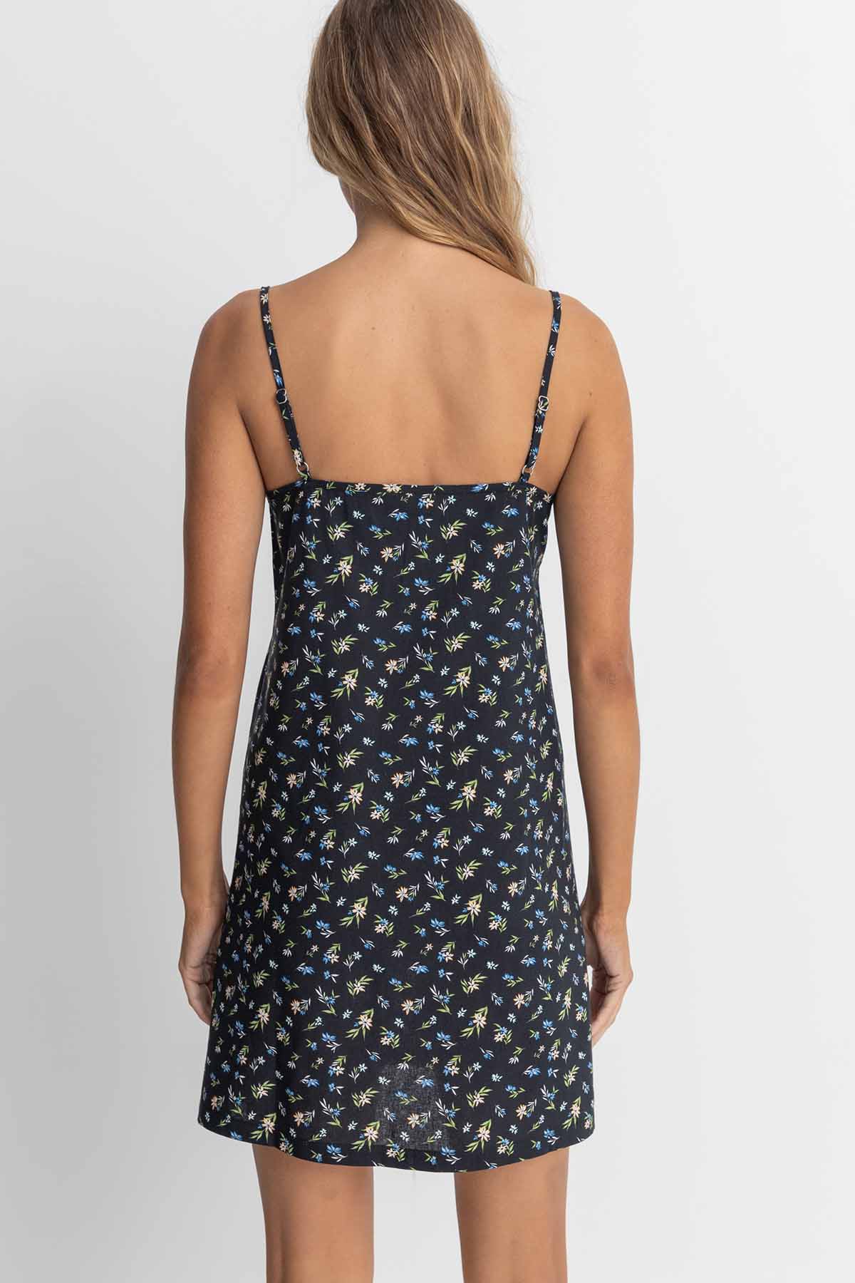 Rhythm - Fleur Slip Dress - Black - Back