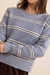 Sadie & Sage - Warm Chai Stripe Sweater - Grey Multi - Detail