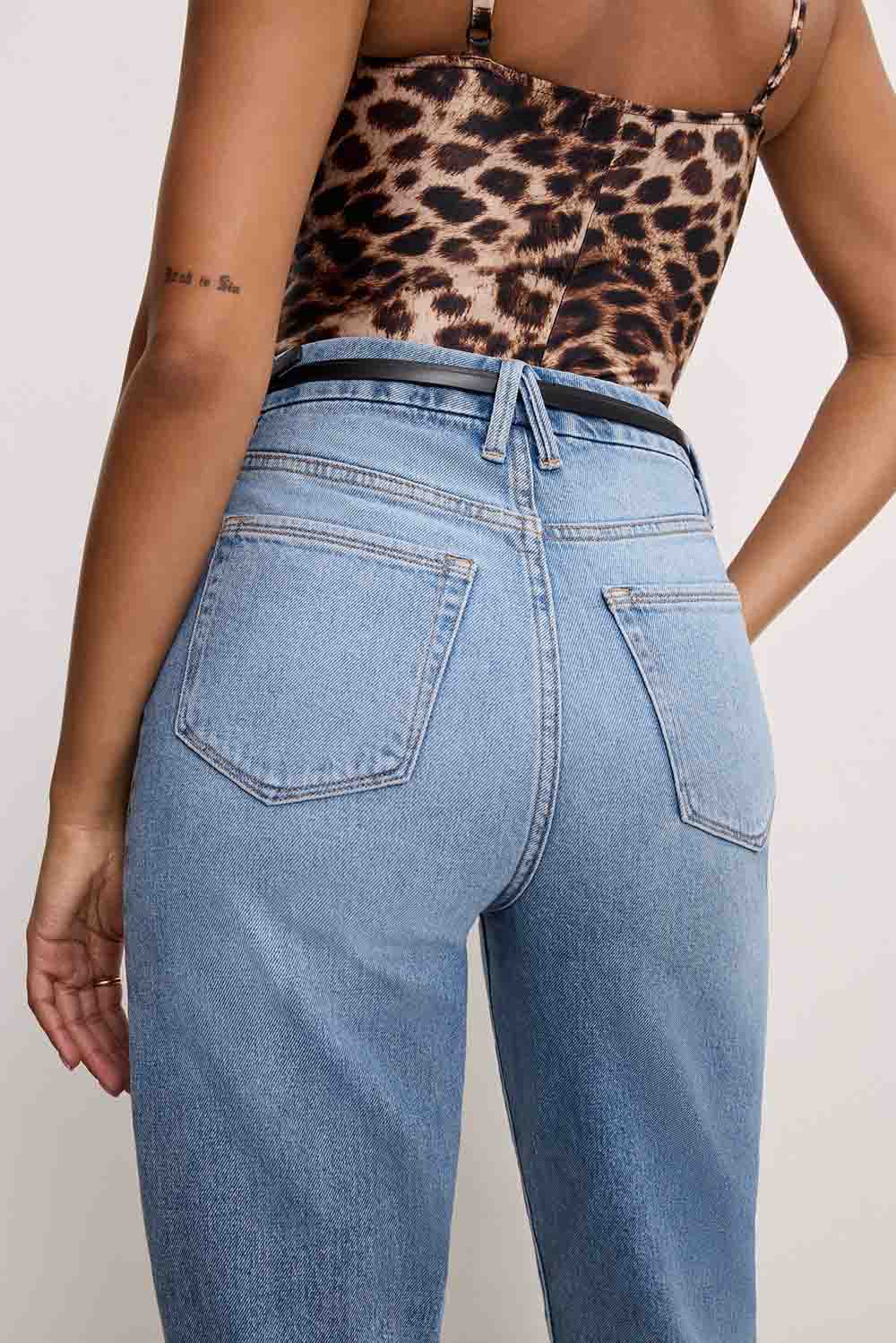 Good American - Good Boy Crop - Indigo - Back Detail