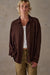 McTavish - Boxy Long Sleeve Shirt - Brown - Front
