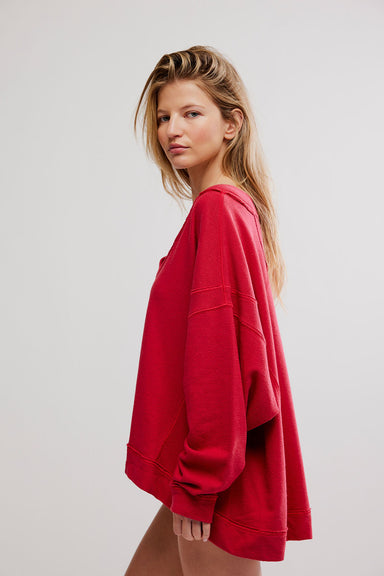 Free People - Staycation Pullover - Deep Cherry - Side