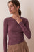 Marine Layer - Lexi Rib Sun-In LS Tee - Windsor Wine - Front