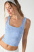 niki biki double lace square crop top serene blue profile