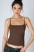 niki biki square cami coffee brown