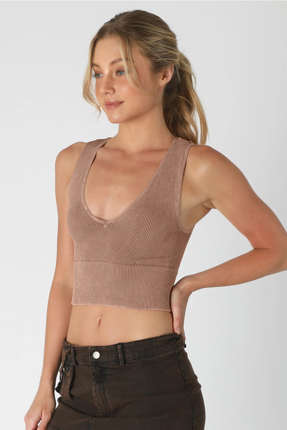 nikibiki-vintage-plunge-vneck-crop-top-mocha