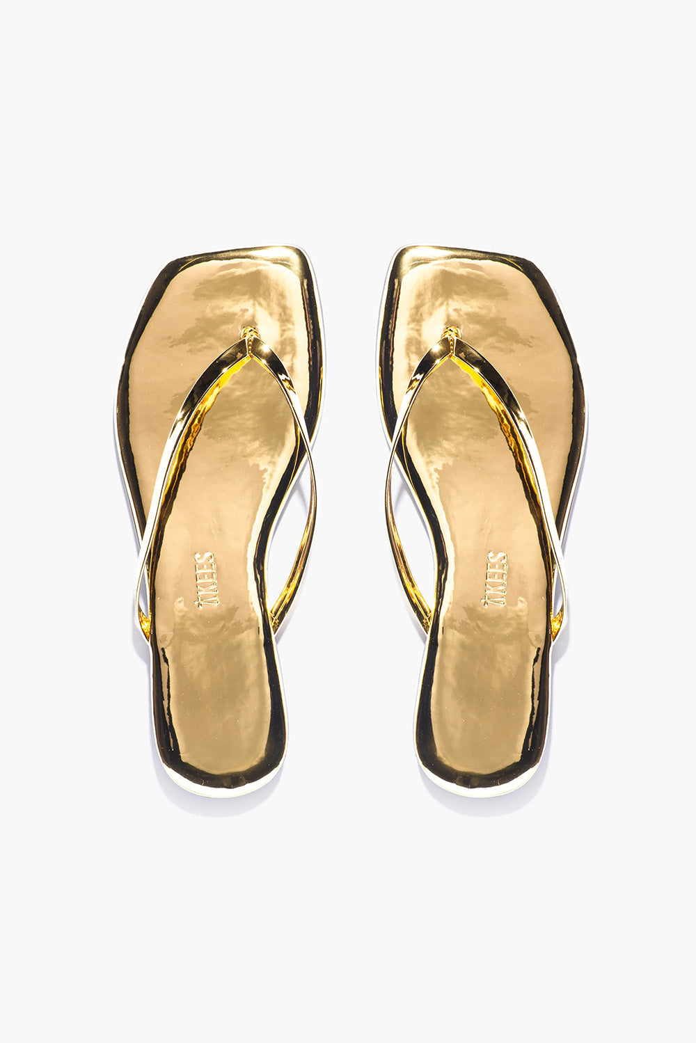 Tkees - Square Toe Lily Mirror - Gold - Top