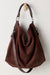 Free People - Suzie Suede Slouch Tote - Espresso - Front