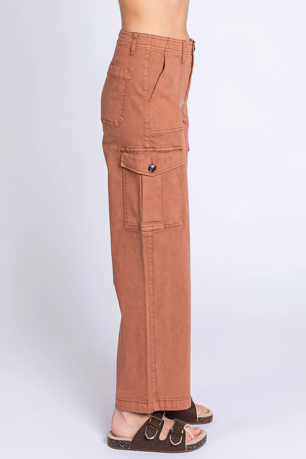 Letter to Juliet - Baggy Cargo Pant - Mocha - Side