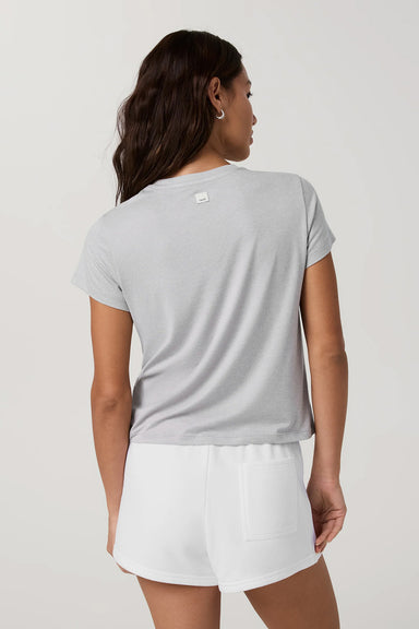 Vuori - Energy Classic Tee - Light Heather Grey - Back