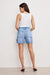 Good American - Carpenter Long Shorts - Indigo - Back