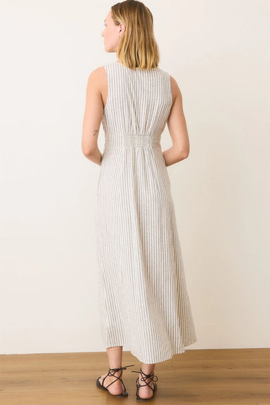 Marine Layer - Camila Maxi Dress - Cream/Navy Stripe - Back