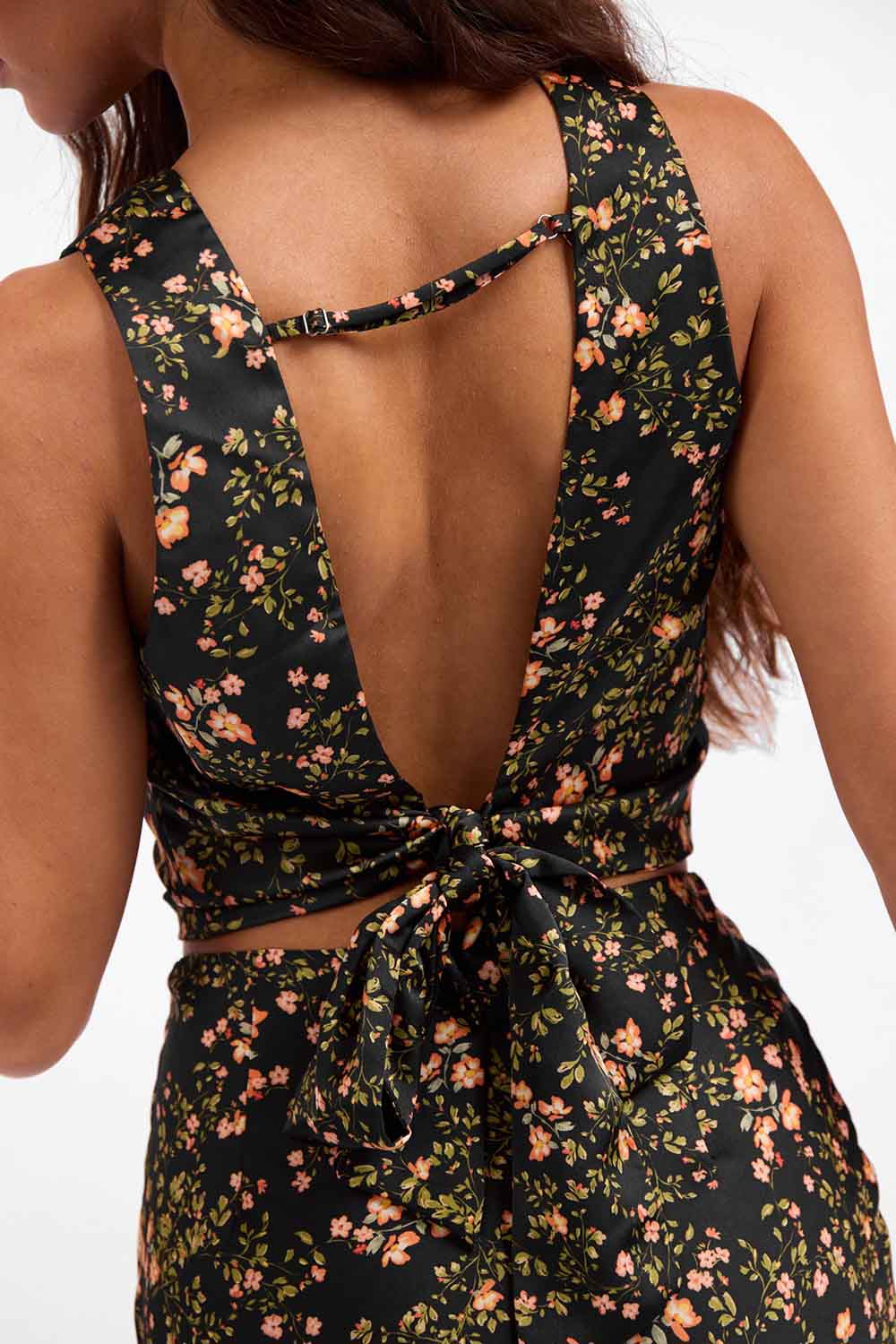 Sage the Label - Urban Bloom Top - Black Multi - Back Detail