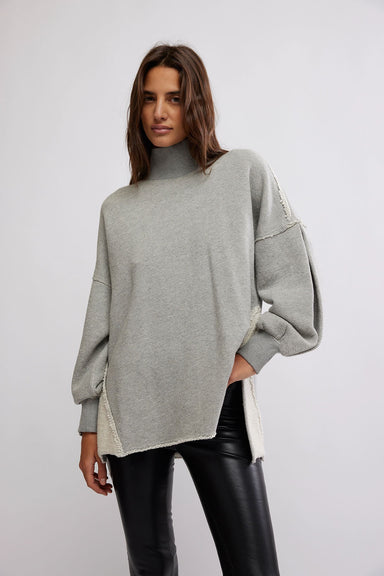 Free People - Wonderful Pullover - Grey Heather - Front