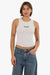 Thrills - Workwear Embro Curve Tank - White Marle - Front