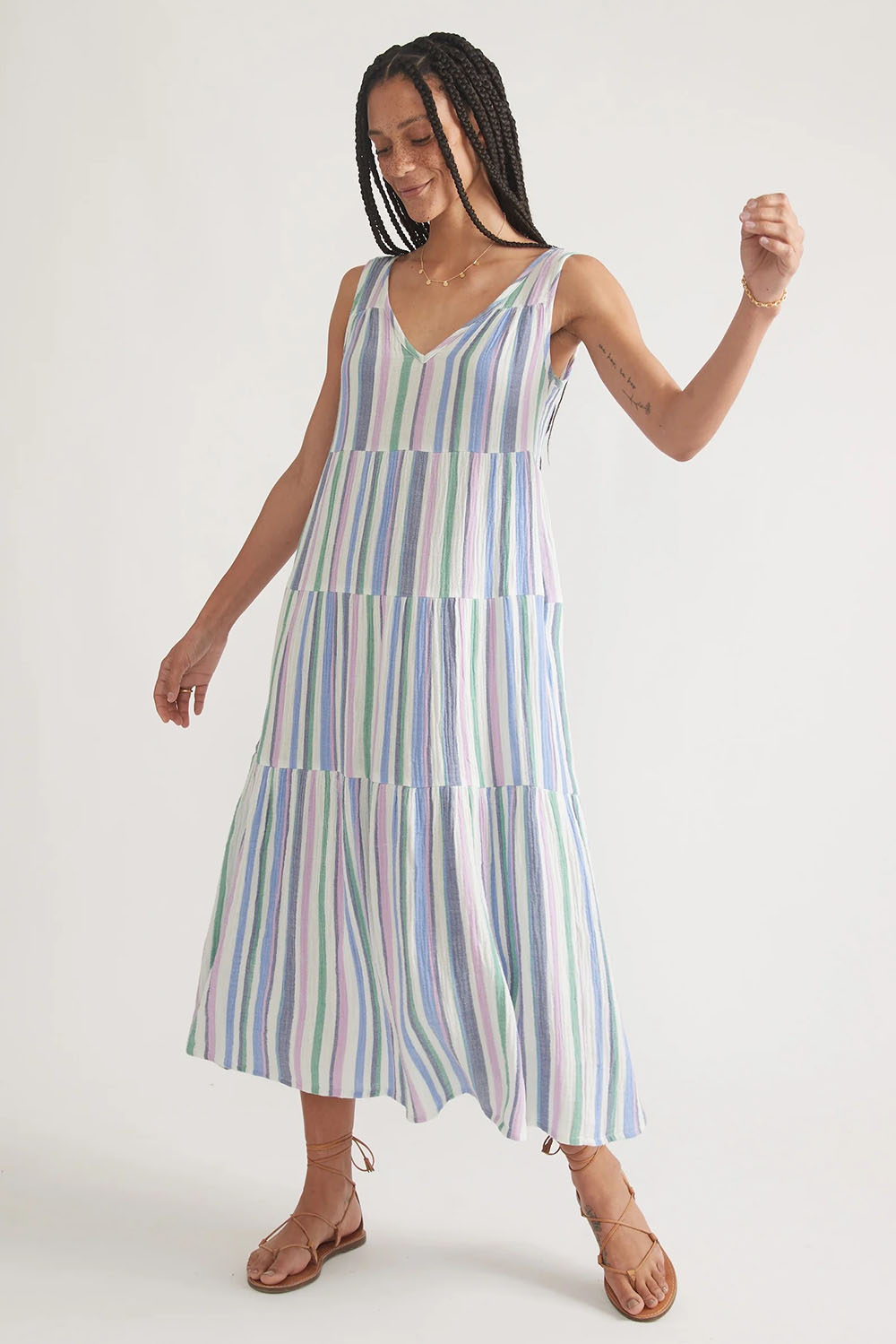 Marine Layer - Corinne Maxi Dress - Multi Cool Stripe - Profile