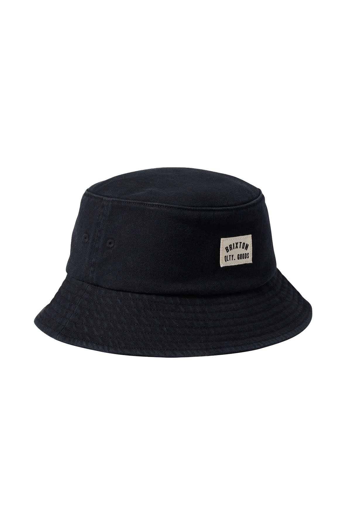 Brixton - Woodburn Packable Bucket Hat - Black Sol Wash - Profile