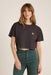 Roark - Seek Cropped Boxy Tee - Faded Black - Front