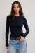 Free People - So Soft Seamless Long Sleeve - Black - Front