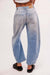  Free People - Good Luck Mid Rise Barrel - Barnyard Blue- Back