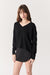 Deluc - Betula V Neck Sweater - Black - Front