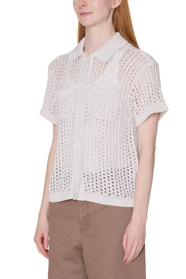 obey milly open knit sweater marshmallow multi side