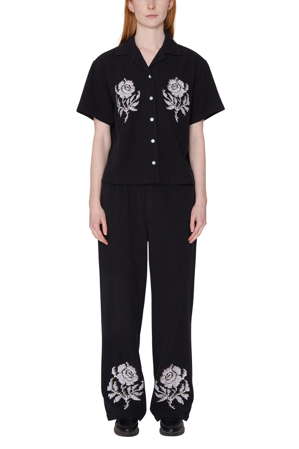 obey roses embellished ss off black