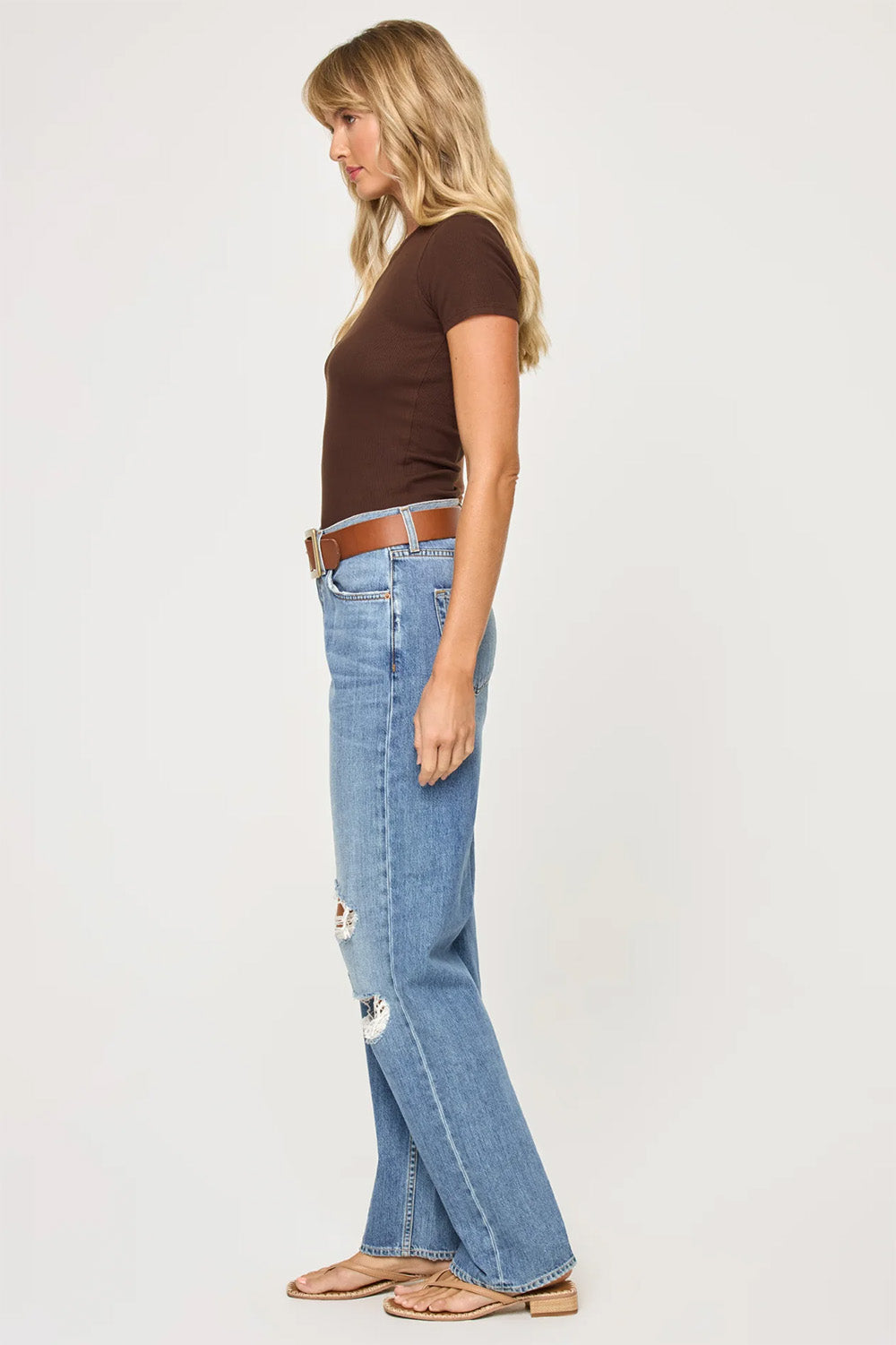 L*Space - Be My Baby Tee - Espresso - Side