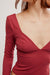 Free People - Duo Corset Long Sleeve - Earth Red - Detail