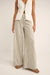 Rhythm - Valley Stripe Wide Leg Pant - Ivy - Front