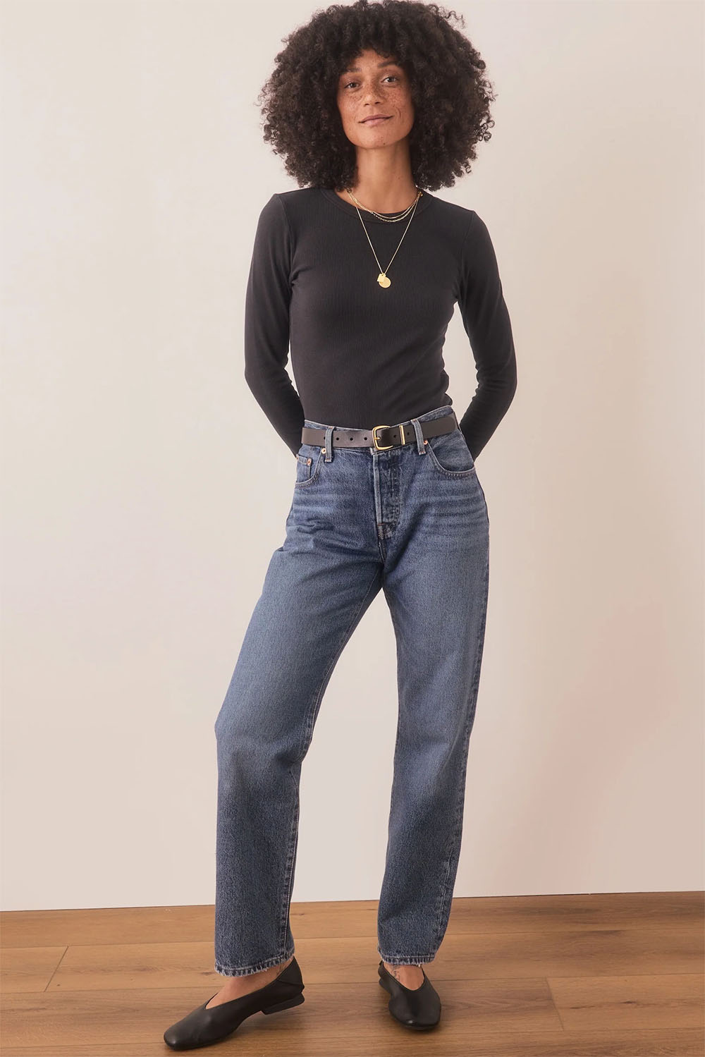 Marine Layer - Lexi Rib Sun-In LS Tee - Black