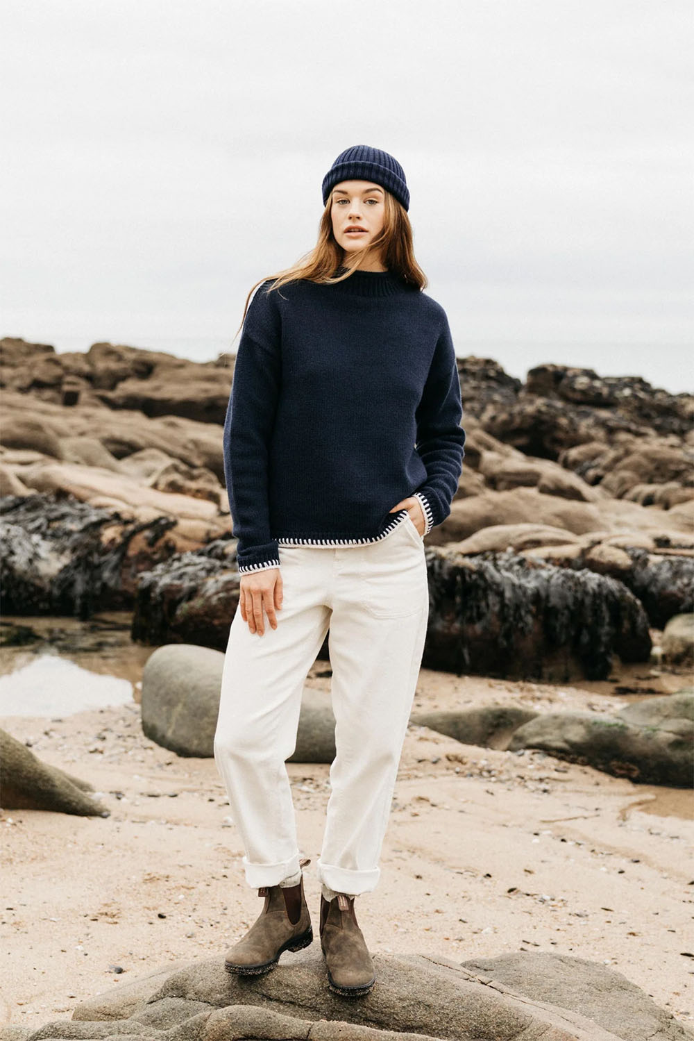 Finisterre - Blanket Stitch Taran - Navy
