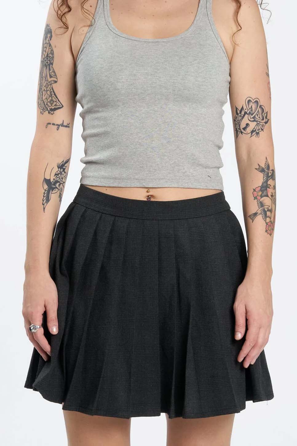 Thrills - Narcisa Skirt - Charcoal - Front
