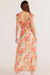 Mink Pink - Aida Frill Maxi Dress - Apricot Floral - Back