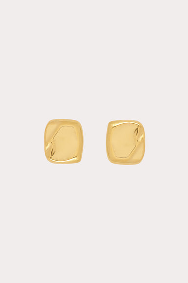 Petit Moments - Mirror Stud Earrings - Gold