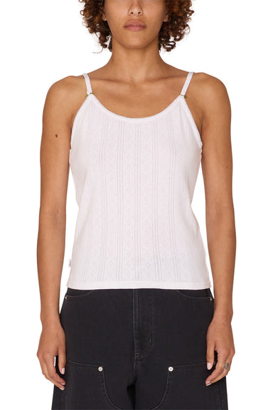 Obey - Rosaline Pointelle Tank - White - Front