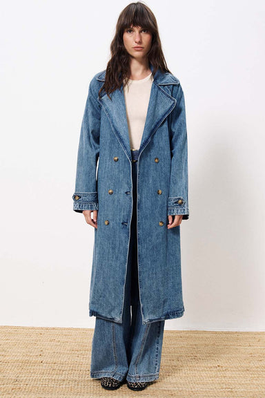 FRNCH - Carmelina Trench - Bleu Jean - Front