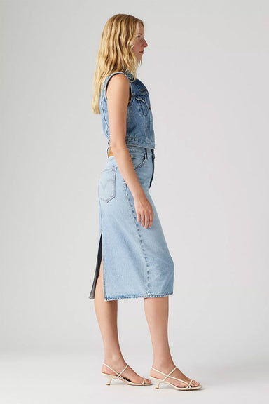Levis - HR Back Slit Skirt - Riveting - Side