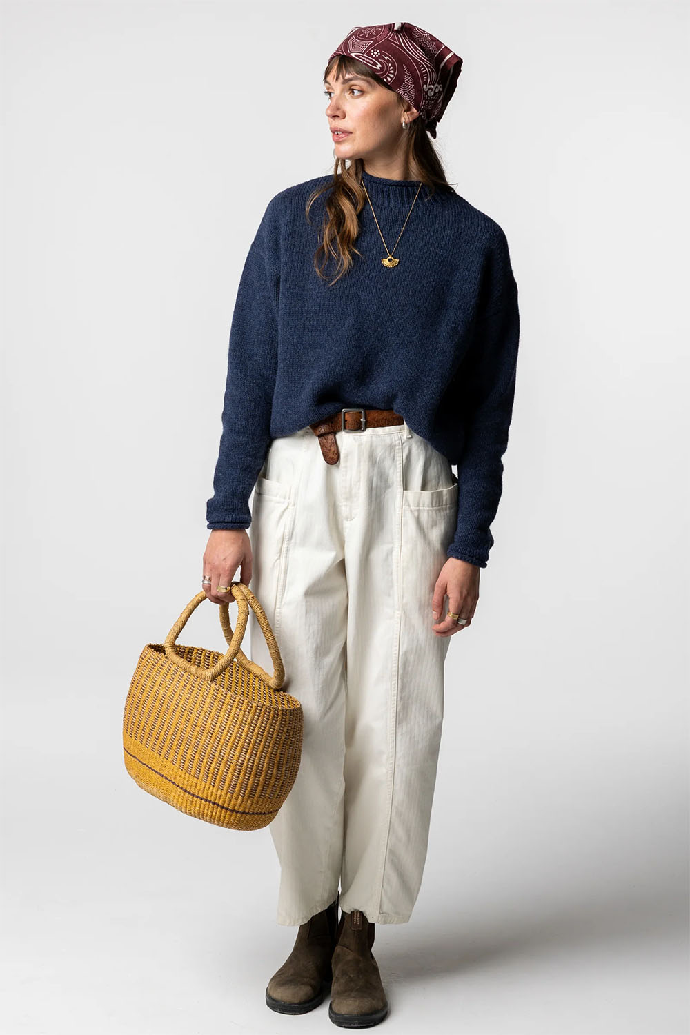 Finisterre - Taran Jumper - Deep Blue - Front