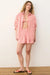 Marine Layer - Gracey Seersucker Shirt - Hibiscus/Sand Stripe