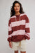 Free People - Classic Stripe Crew Wide - Cherry Combo - Front