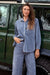 Outer Known Cord Weekend Shirt in Washed Marine — Front view