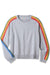 Outer Known Halcyon Sweater in Heather Grey Rainbow Stripe — Flatlay view
