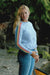 Outer Known Halcyon Sweater in Heather Grey Rainbow Stripe — Full-body view