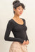 Double Zero - Kayla Scoop Neck Crop - Black - Side