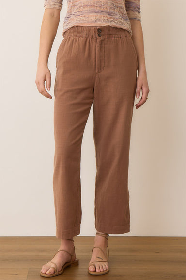 Marine Layer - Elle Crop Pant - Chocolate Malt - Front