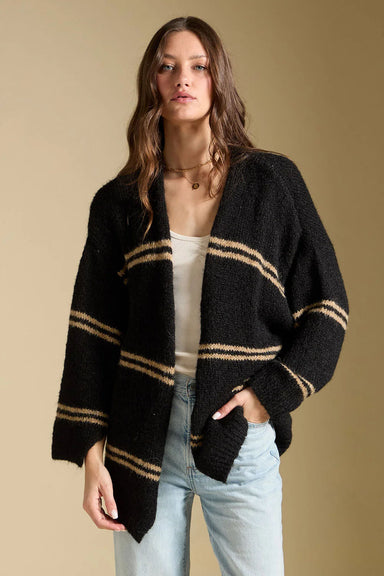 Saltwater Luxe Birdy Sweater in Black — Front view