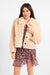 Sadie & Sage - Calla Faux Fur Coat - Cream - Front
