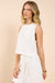Sadie & Sage - Sugarloaf Linen Tank - White - Side