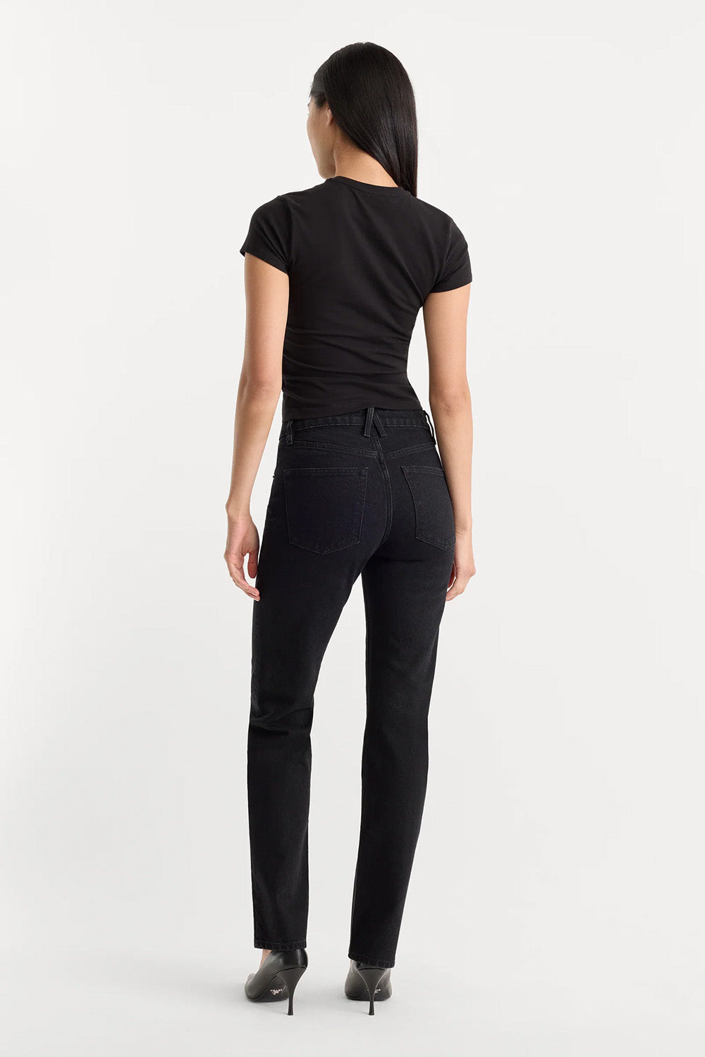 Good American Vintage Straight in Black441 — Back view