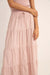 Rhythm - Lola Check Tiered Maxi Skirt - Dusty Pink - Detail